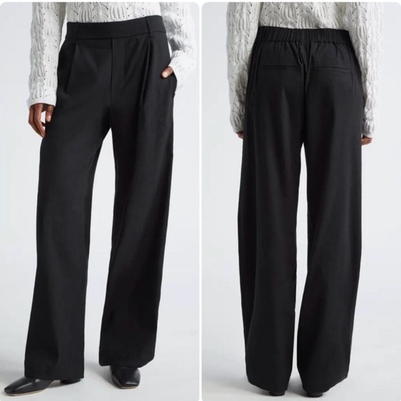 Vince Pants - Vince Stretch Linen Trousers Black NWT Women’s Size 2X